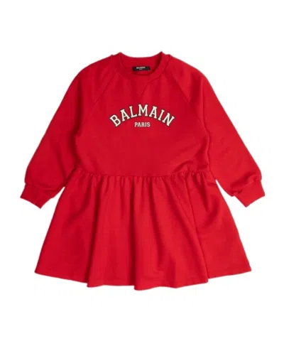 Balmain Round Neck Long Sleeve Dress