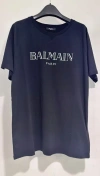 Balmain Round Neck Short Sleeve T-shirt In Black