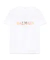 Balmain Round Neck Short Sleeve T-shirt In White