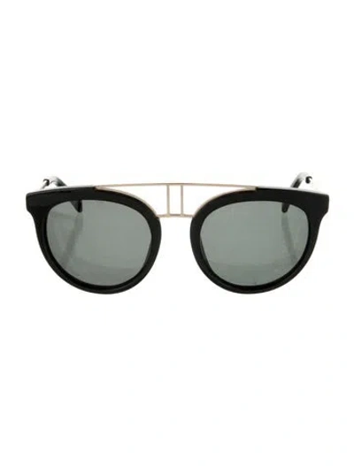 Pre-owned Balmain Round Tinted Sunglasses In Multi