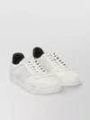 Balmain Round Toe Low-top Sneakers With Rubber Sole In White