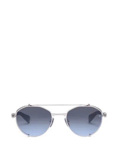 Balmain Round-frame Sunglasses In Silver