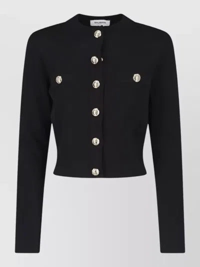 BALMAIN ROUND-NECK CARDIGAN
