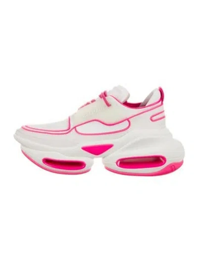 Pre-owned Balmain Rubber Printed Chunky Sneakers In White