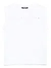 Balmain Rubberised-logo Tank Top In White