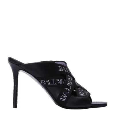 BALMAIN RUBY MULES WITH VINTAGE BALMAIN STRAPS