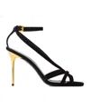 Balmain Ruby 95mm Suede Sandals In Black