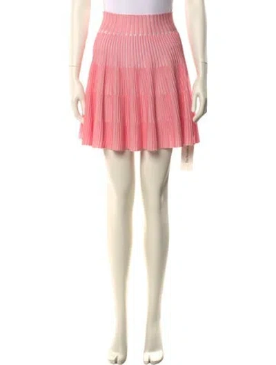 Pre-owned Balmain Ruffle Embellishment Mini Skirt In Pink
