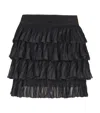 Balmain Short Ruffled Knit Skirt
