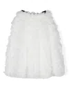 Balmain Ruffle Skirt In White