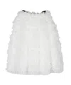 Balmain Ruffle Skirt In White