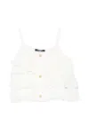 Balmain Ruffled Buttoned Top In White