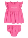 Balmain Baby Girls Jersey Dress With Knickers In Pink