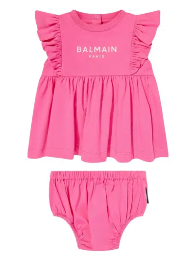 BALMAIN RUFFLED DRESS
