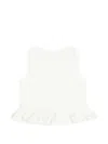 Balmain Ruffled-hem T-shirt In White