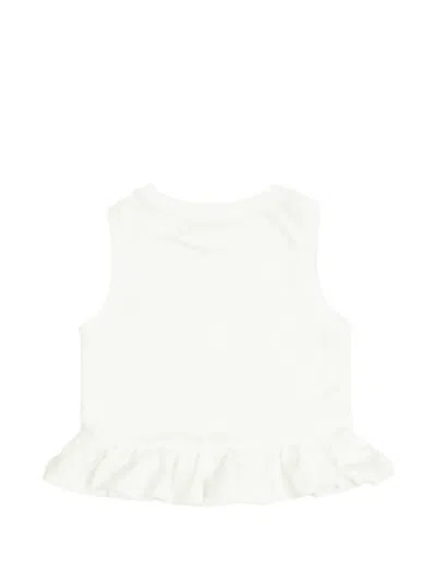 Balmain Kids' Ruffled-hem T-shirt In White