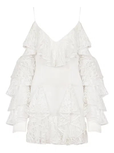 BALMAIN RUFFLED MINI DRESS