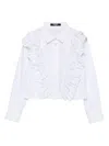 Balmain Ruffled Shirt In White