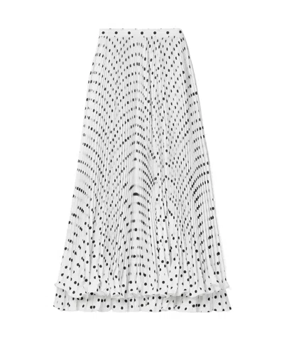 Balmain Ruffled Skirt In White