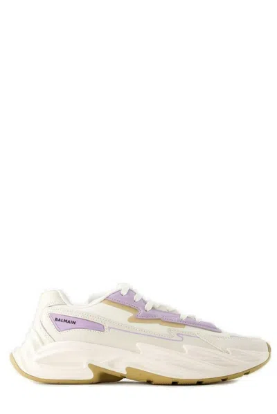 Balmain Sneakers In Neutrals/purple