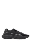 Balmain Black Leather Athletic Sneakers In Black