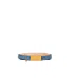 Balmain Safety-pin Denim Belt In Blue