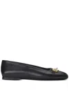 Balmain Square-toed Ballet Flats In Black