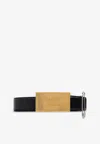 BALMAIN SAFETY PIN LEATHER BELT