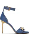 Balmain Safety Pin Sandals In 蓝色
