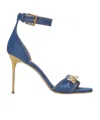 Balmain Safety Pin Sandals In Blue