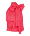 Balmain Draped Sleeveless Blouse In Red