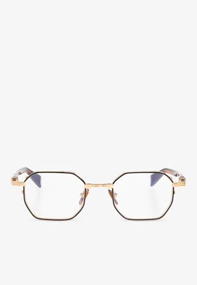 Balmain Saint Jean Ii Geometric Glasses In Clear