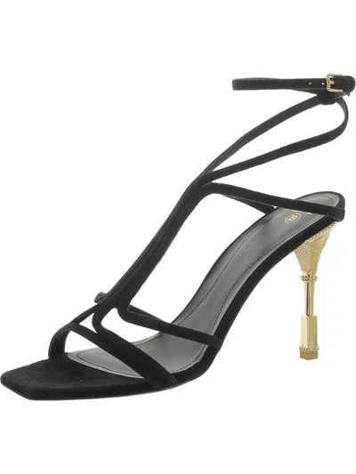 Balmain Sandal Moneta Womens Strappy Square Toe Heels In Black