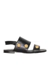 Balmain Leather Sandals In Black