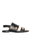 Balmain Leather Sandals In Black