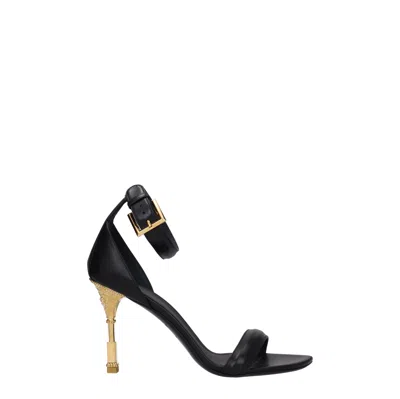 Balmain Sandals Women Leather Black