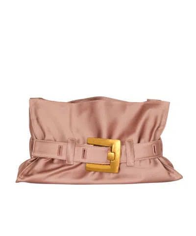 BALMAIN SATIN ANTHEM MEDIUM BAG