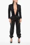 Balmain Woman Pants Black Size 6 Lambskin In Black
