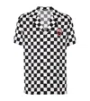 Balmain Racing Checked Satin Shirt In White