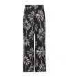 Balmain Black Pyjama Pants With Palm Print In Black