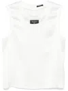 Balmain Sleeveless Vest In White