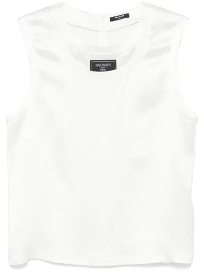 BALMAIN SATIN TANK TOP