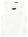 Balmain Sleeveless Vest In White