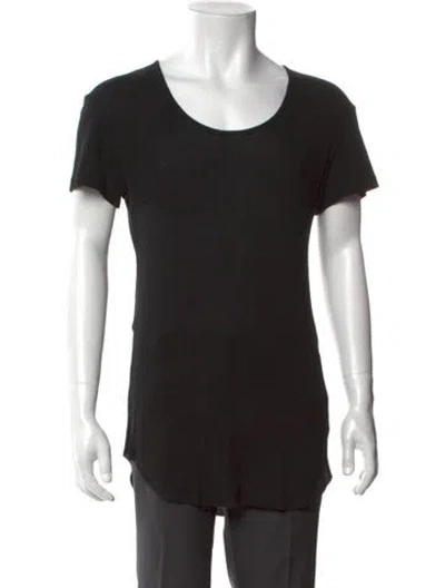 Pre-owned Balmain Scoop Neck Short Sleeve T-shirt In Black