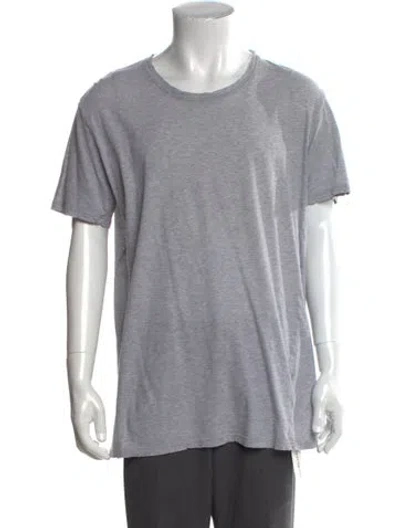 Pre-owned Balmain Scoop Neck Short Sleeve T-shirt In Gray