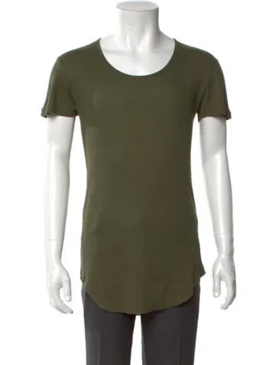 Pre-owned Balmain Scoop Neck Short Sleeve T-shirt In Green