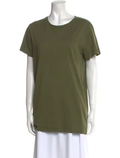 Pre-owned Balmain Scoop Neck Short Sleeve T-shirt In Green