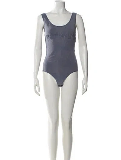 Pre-owned Balmain Scoop Neck Sleeveless Bodysuit In Neutral