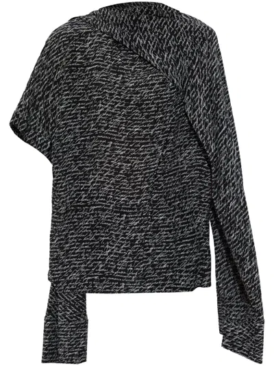 BALMAIN SCRIPT-PRINT BLOUSE