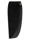 Balmain Draped Style Beach Cover-up In Black